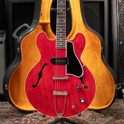 Gibson 1961 ES-330TC Thinline Hollow Body Electric Guitar Cherry with Hardshell Case - Used image 23