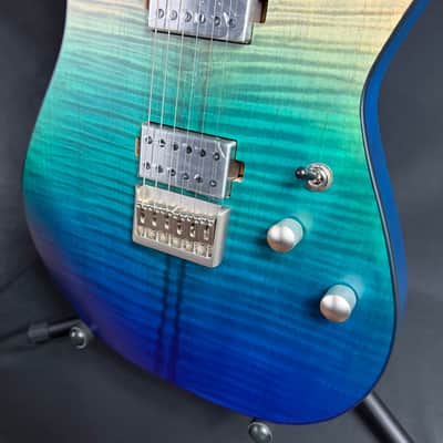 Schecter C-1 Standard Plus Electric Guitar Blue Fade Finish image 8