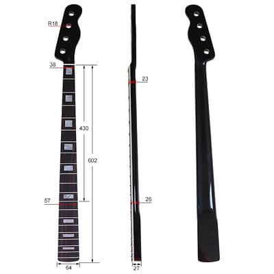 4 String Maple Bass Neck,20-Fret image 3
