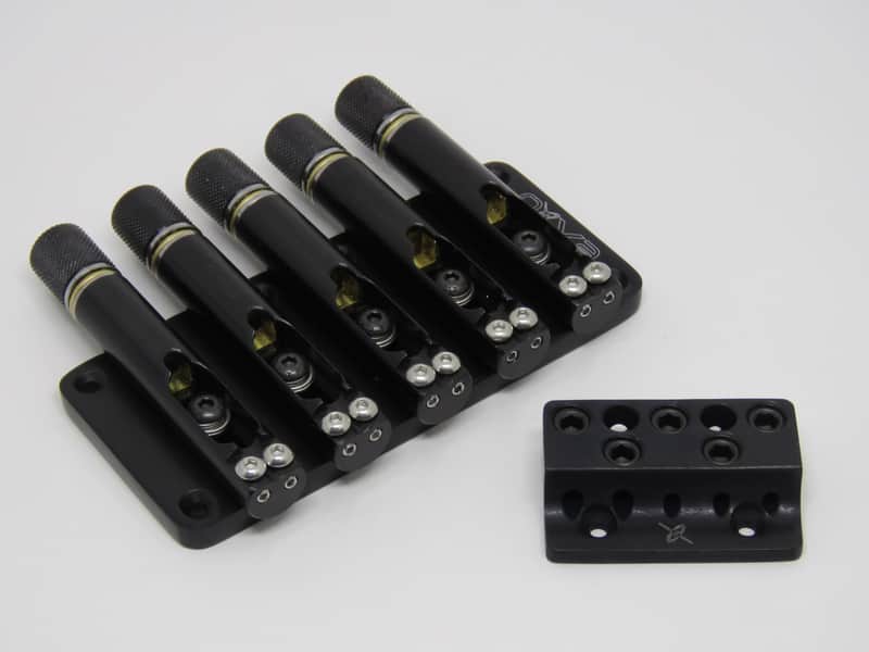 Headless bass bridge 5 strings 19 mm spacing with base plate by Nova Guitar Parts image 1