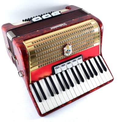 Vintage German Made TOP Piano Accordion Weltmeister 60 bass,8 sw.+Original Hard Case&Shoulder Straps image 15