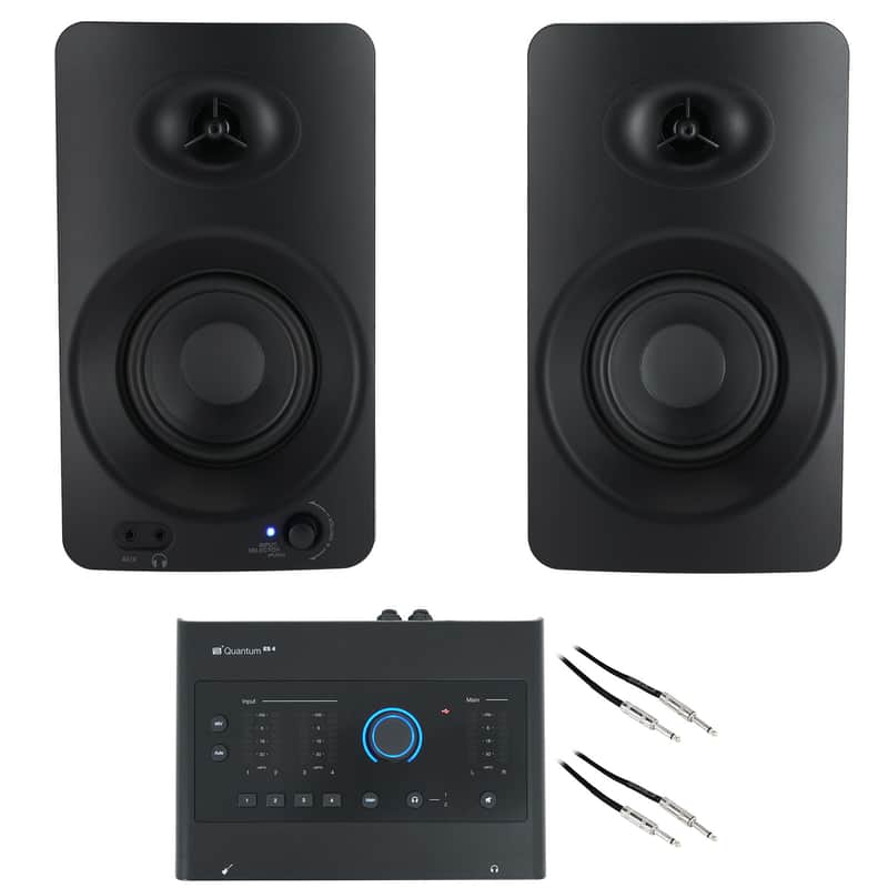 Presonus Quantum ES4 4 x 4 USB-C Audio Recording Interface+(2) Studio Monitors image 1