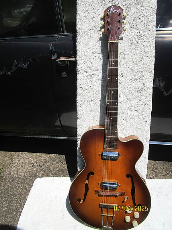 Kay 2 Pickup Cutaway Guitar, Late 1950's Sunburst, 15 1/4" Body, Klusons image 1