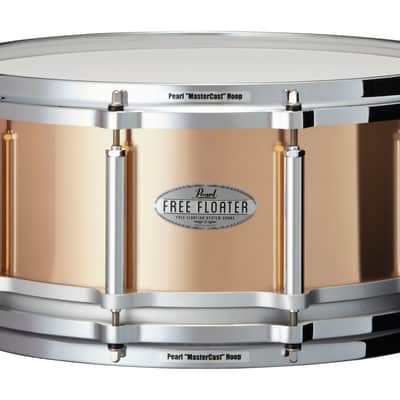 Pearl Free Floater 14x6.5" Phosphor Bronze Shell Snare Drum | Floating | NEW | Worldwide Ship | Authorized Dealer image 1