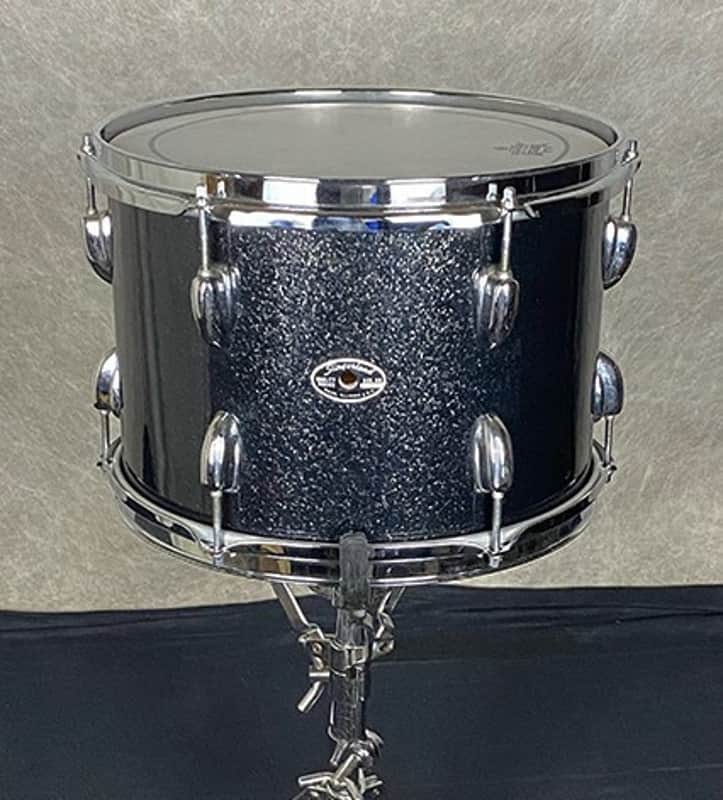 Slingerland 1973 vintage 3ply Maple 13 x 9 black sparkle tom image 1