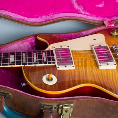 Gibson  Les Paul Standard Solid Body Electric Guitar (1959), ser. #9-1854, original brown hard shell case. image 18