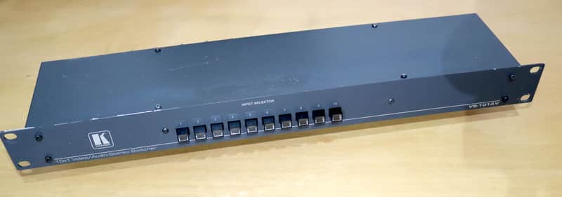 Kramer VS-101AV 10 x 1 Composite Video & Stereo Audio Mechanical Switcher - Dark Grey image 1