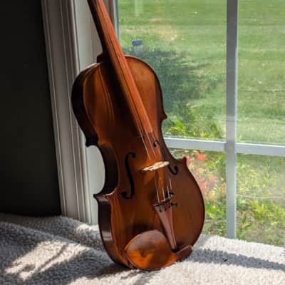 Revived Old 4/4 Bench-Made Violin Labeled Pietro Perni 1892, Vintage Roman Labeled Fiddle Outfit w/ Holstein Pernambuco Bow and Antique Case image 1