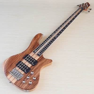 Cusyom 5 String Electric Bass, Hickory Top Ash Body, Maple Neck Through, 24 Frets Fingerboard image 7