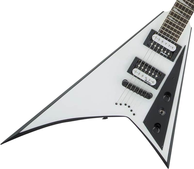 Jackson JS Series Rhoads JS32T - White with Black Bevels image 1
