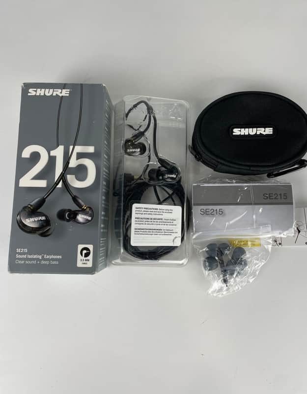 Shure SE215 Single Driver In-Ear Monitors, Black image 1