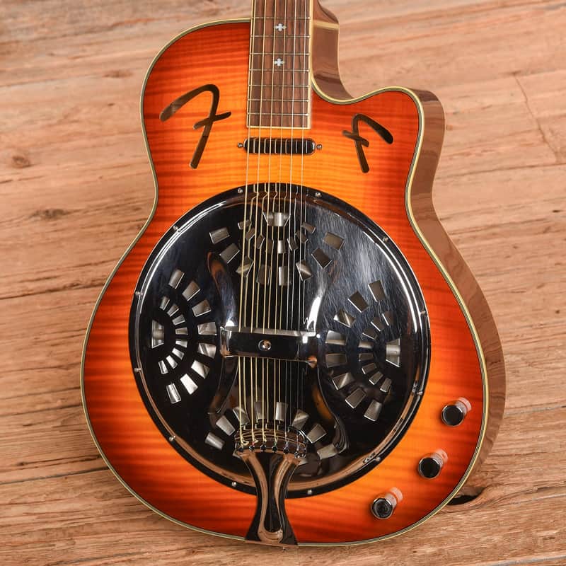 Fender FR-50CE Spruce/Mahogany Resonator Sunburst image 3
