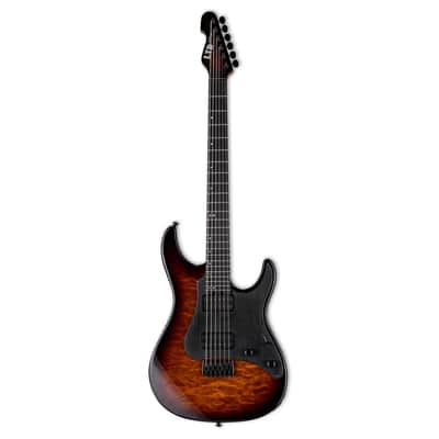 ESP LTD SN-1000HT QM Electric Guitar - Dark Brown Sunburst - B-Stock image 2