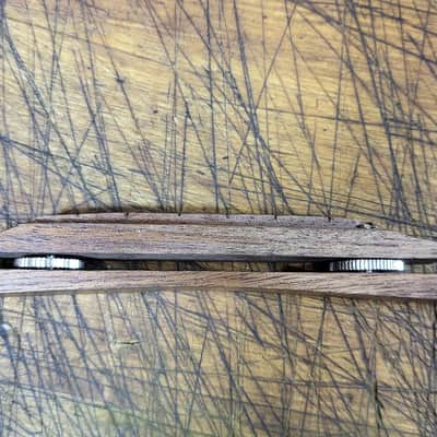 1963 Vintage Kay Harmony Silvertone Thinline Archtop Wood Adjustable Compensated Guitar Bridge Luthier Parts image 4