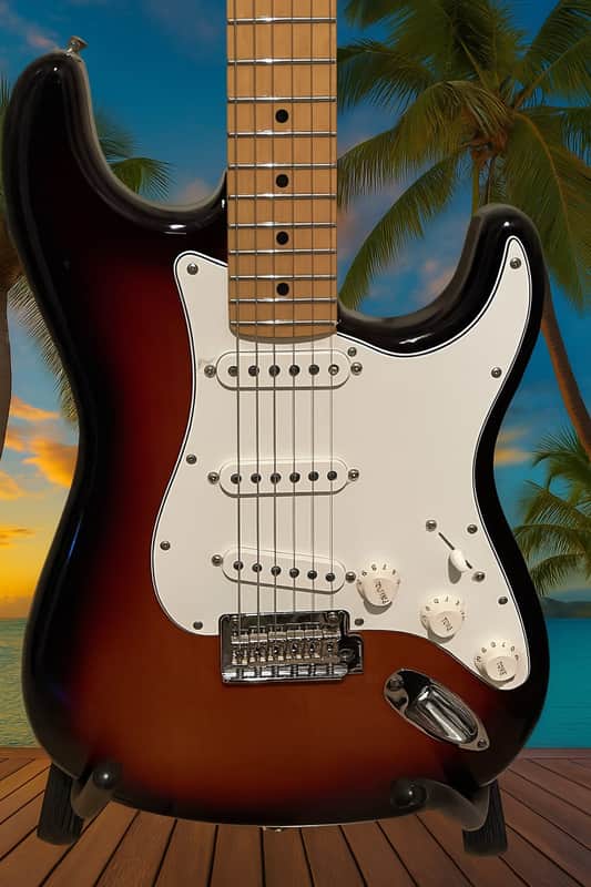 2021 Fender Stratocaster Mex 75th Anniversary Sunburst image 1