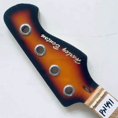 Harley Benton 4 String Jazz Bass Style Neck, 20 Frets Fingerboard, Sunburst Headstock image 8