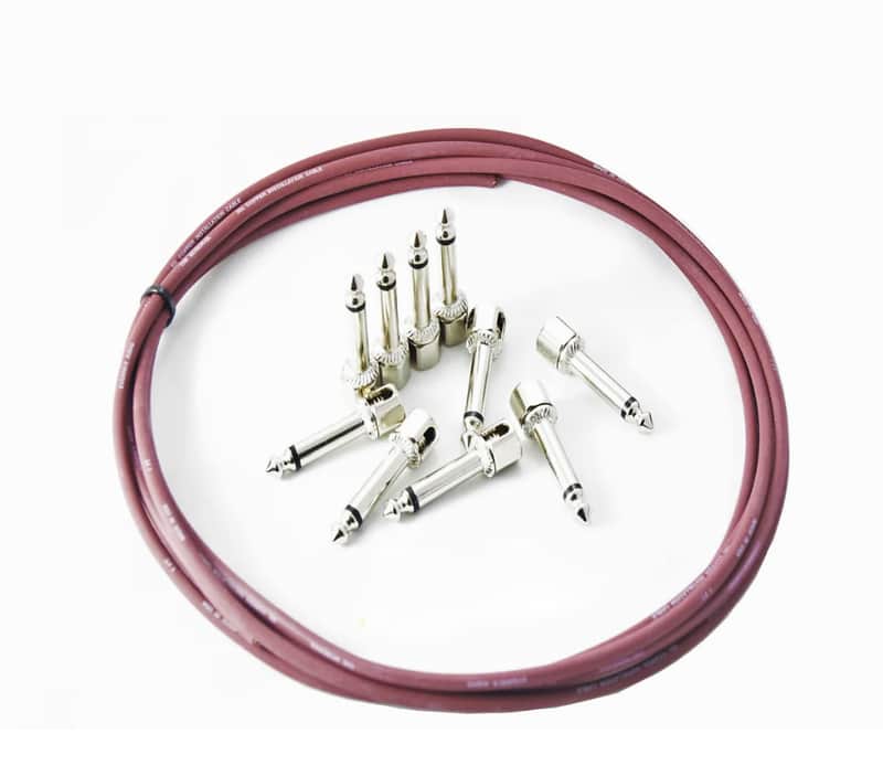 Evidence Audio SIS RED 40 Plugs (20 R/A 20 STR) 30 Ft Monorail High End Pedalboard Cable image 1