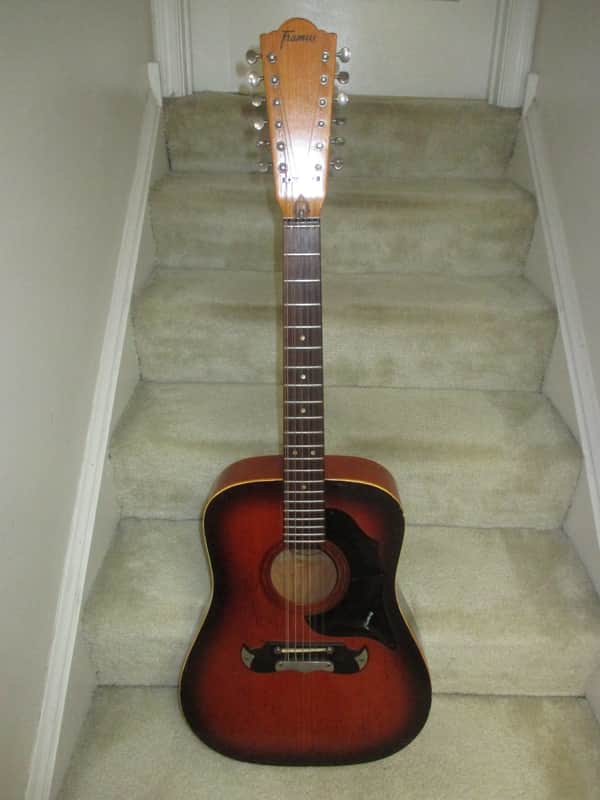 Framus 12-String Acoustic Guitar 1960s - Dark Sunburst image 1