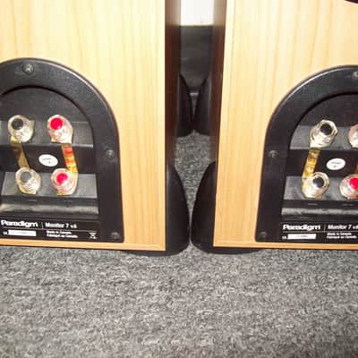Set Of Paradigm Monitor 7 V.6 Hi Fi Speakers Cherry image 7