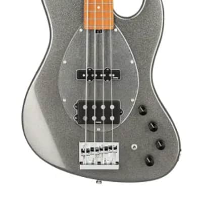 Sadowsky MetroExpress 21-Fret Vintage M/J Bass, Roasted Maple Fingerboard, 4-String - Solid Silver Metallic High Polish image 1