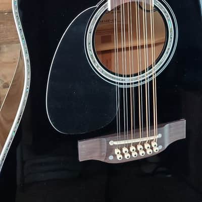 Takamine EF381DX Left-handed, 12-string, Black, Softcase, 909 FINISH BLEMISH image 3