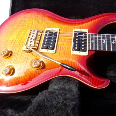 1999 PRS Custom 24 Artist model - Dark Cherry Sunburst highly flamed curly maple image 1