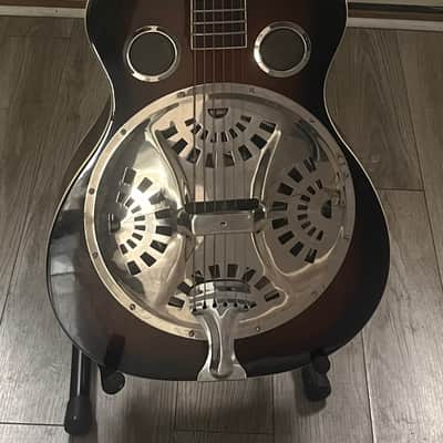 Vintage Regal Round Neck Resonator Acoustic Guitar Sunburst image 12