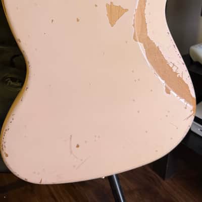 Fender Flea Artist Series Road Worn Signature Jazz Bass 2019- Shell Pink image 5