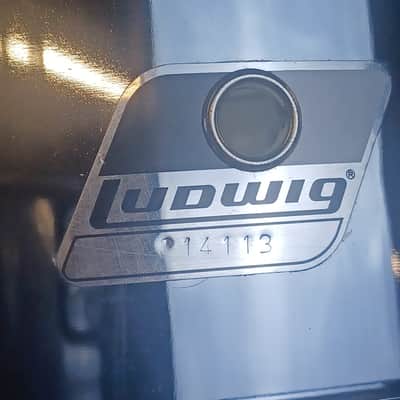 Ludwig Steel Rocker 8Lug Snare Drum 80s 5x14"Vintage Chrome Black/White #814113 image 2