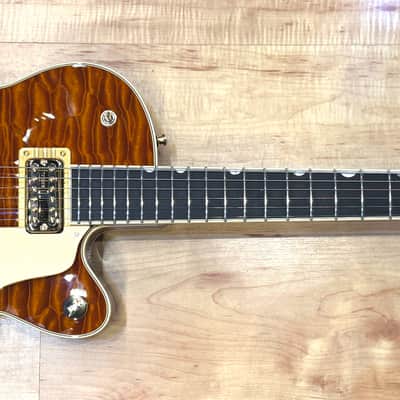 Gretsch Limited Edition Falcon Center Block Jr. with Bigsby Quilted Maple Top 2025 - Roundup Orange image 2