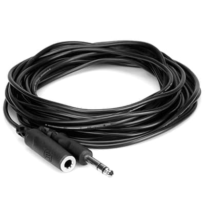 Hosa HPE-325 1/4" TRS Headphone Extension Cable - 25ft image 1