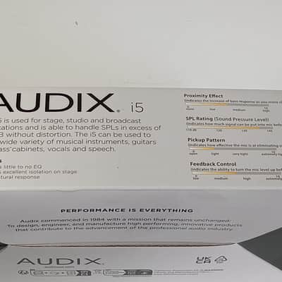 Audix i5 Cardioid Dynamic Instrument Microphone 2010s - Black image 6