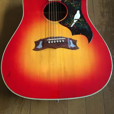 Takamine Elite HM-30 Dove Cherry burst 70s vintage Japan market