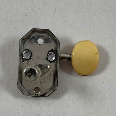Kluson Open Back Treble Side Tuner White Button 1940’s 1950’s - Nickel image 2