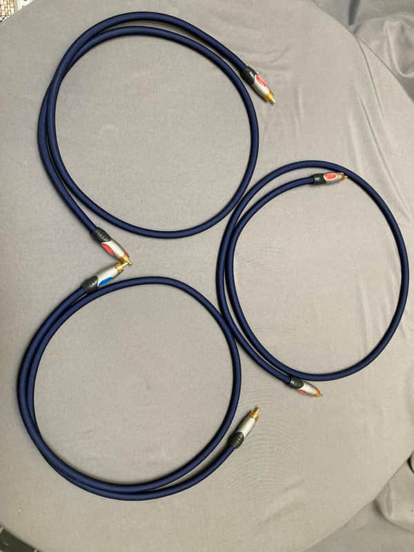 ✅Liaison MONSTER CABLE 3x RCA-3x RCA longueur 1,10M Etat neuf image 1