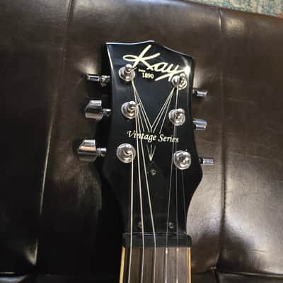 2000s Kay Vintage Series - K-LP - Singlecut - Black - w/ Hardshell Case image 9