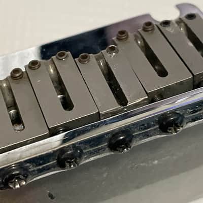1990's Fender USA American Standard Stratocaster 2 Post Chrome Tremolo Bridge (For Parts) image 7