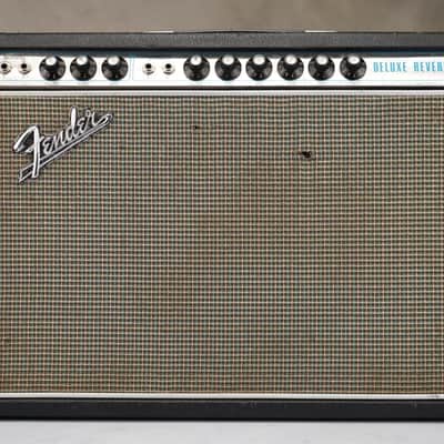 1968 Fender Deluxe Reverb AB763 Silverface 1x12 Combo Amp #59042 image 5