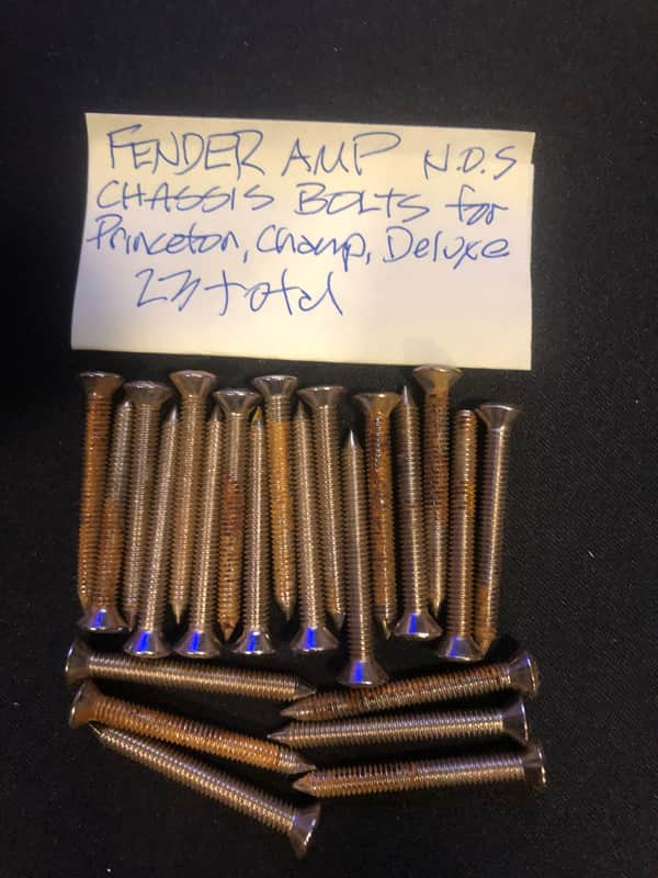 Fender Vintage Amp chassis bolts late 60's 70's - Nickel image 1