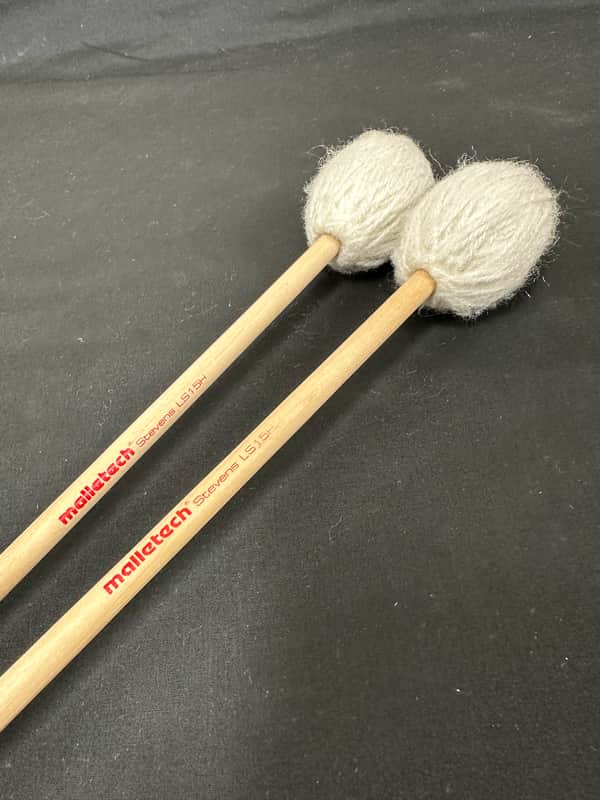 Malletech LS15H Marimba Mallets, Med-Soft to Hard, Leigh Stevens, 1 Pair/2 Mallets - GOOD image 1