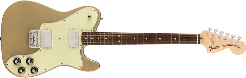 Fender Chris Shiflett Telecaster Deluxe Rosewood FB Shoreline Gold with Case