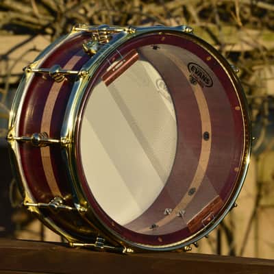 SnareBear 14x7 Grizzly PH Purple Heart Stave Snare Drum image 10