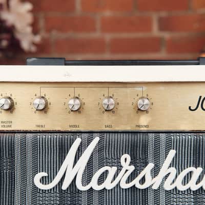 Marshall JCM 800 4104 50 Watt Lead 2x12 Combo Amp - White Tolex! image 4