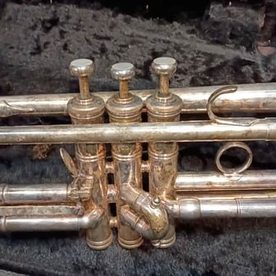 E Benge Resno Tempered Bell Silver Trumpet Los Angeles AS IS Trumpet image 6