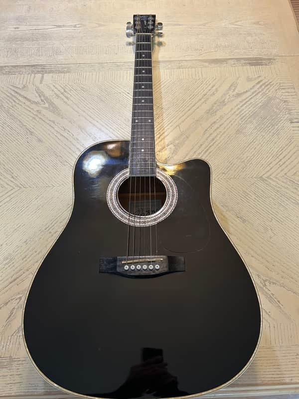 Esteban American Legacy Acoustic/Electric Original case, Candy and Autographed COA 2000’s - Midnight Steel image 1