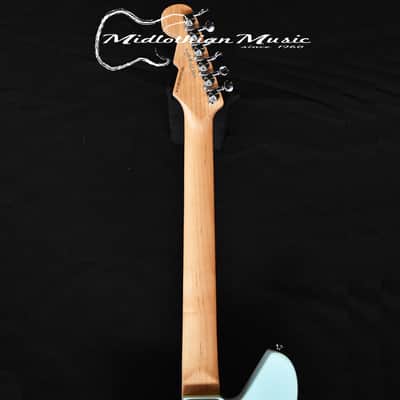 Reverend Six Gun HPP Electric Guitar - Chronic Blue Gloss Finish w/Rosewood Fretboard & Black Pickup Covers image 7