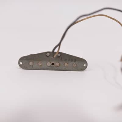 1968-1969 Vintage Fender Stratocaster Middle Neck Pickup Gray-Bottom Staggered-Pole Cloth-Wire Nonworking 1960's image 7