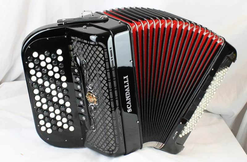 NEW Black Scandalli Balkan Junior 6 Row Chromatic Button Accordion