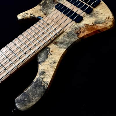 MGbass Africa Burl 6 strings - Bartolini pickup & preamp Gotoh tuning Hipshot bridge image 7