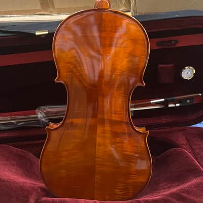 SanMarco DVA-300 16" Viola, maple flamed back, full ebony parts, E strings tuners, ebony bow and oblong case. image 3